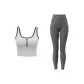 White Tank Top+Haiyan Gray Pants