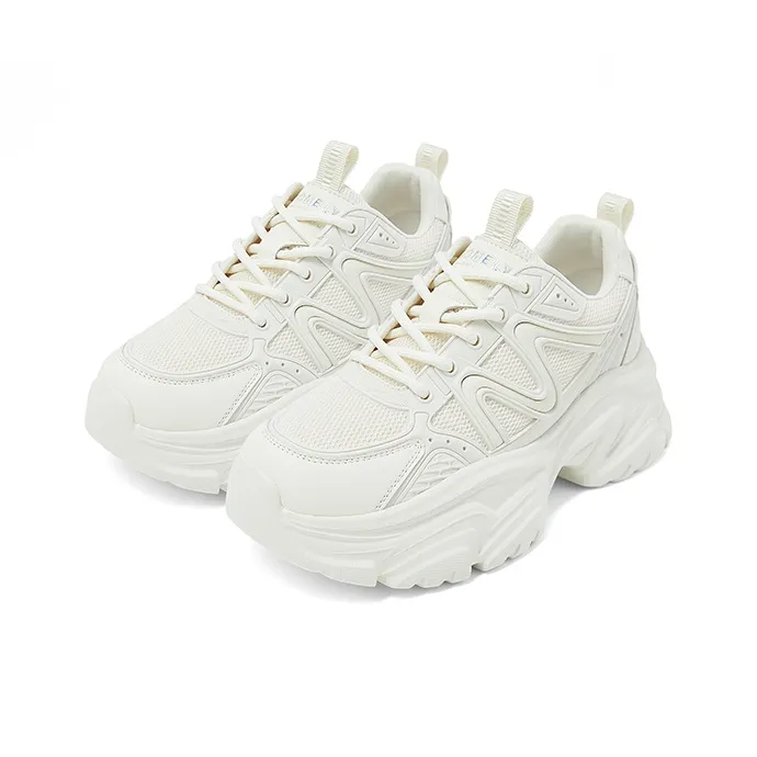 COMELY Anti Slip And Wear Resistant Breathable Low Top Chunky Sneakers Women's-2