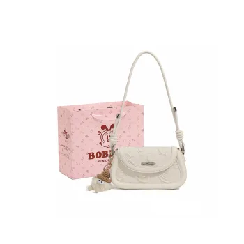 BOBDOG PU Handbag Shoulder Bag Small Size Women's Ecru/Pink