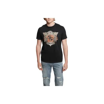 GUESS Tri-Tiger Emblem Tee T-Shirt Men's Black
