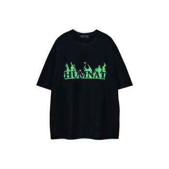 HUMNAT Summer Lightweight 100% Cotton Short Sleeved Shirt T Shirt Unisex