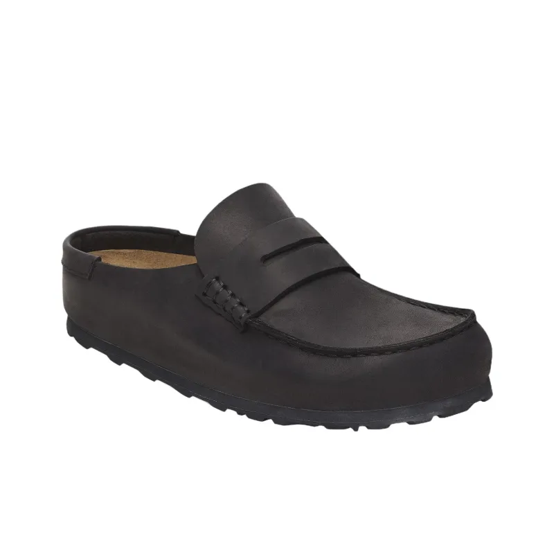 Birkenstock Naples Abrasion Resistant Closed Toe Slippers Unisex Black Regular Loose Fit-2