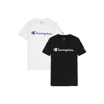 Champion T Shirt Unisex 2 Piece Set Black+White