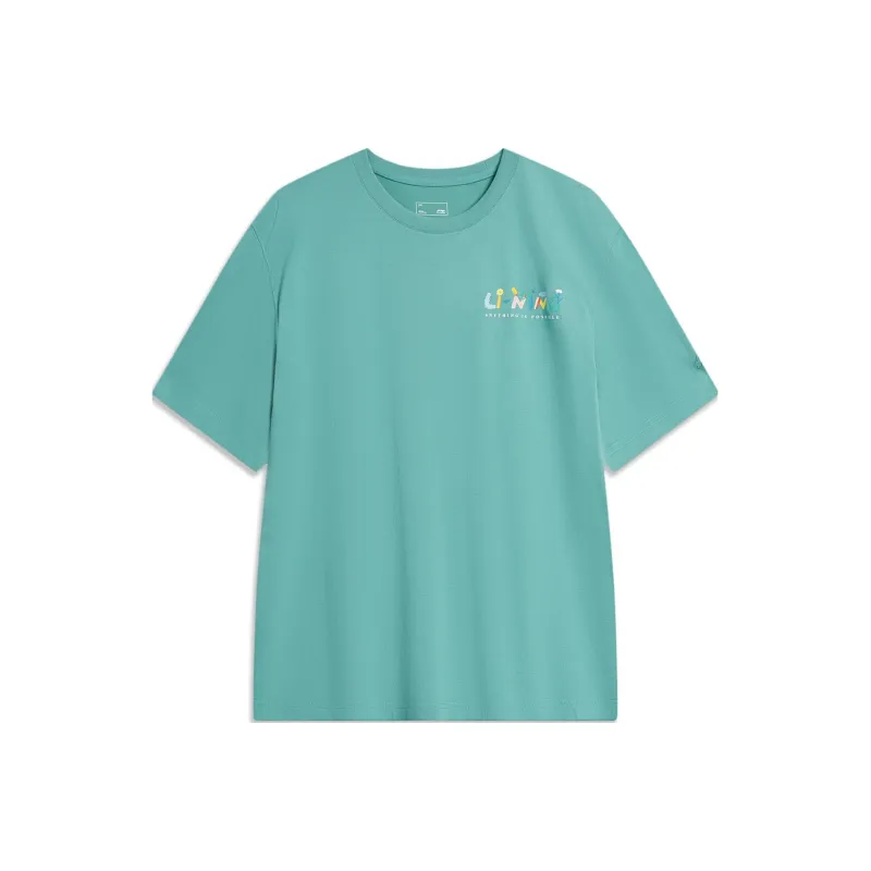 LiNing Sports Life Collection T Shirt Unisex French Emerald Green-0