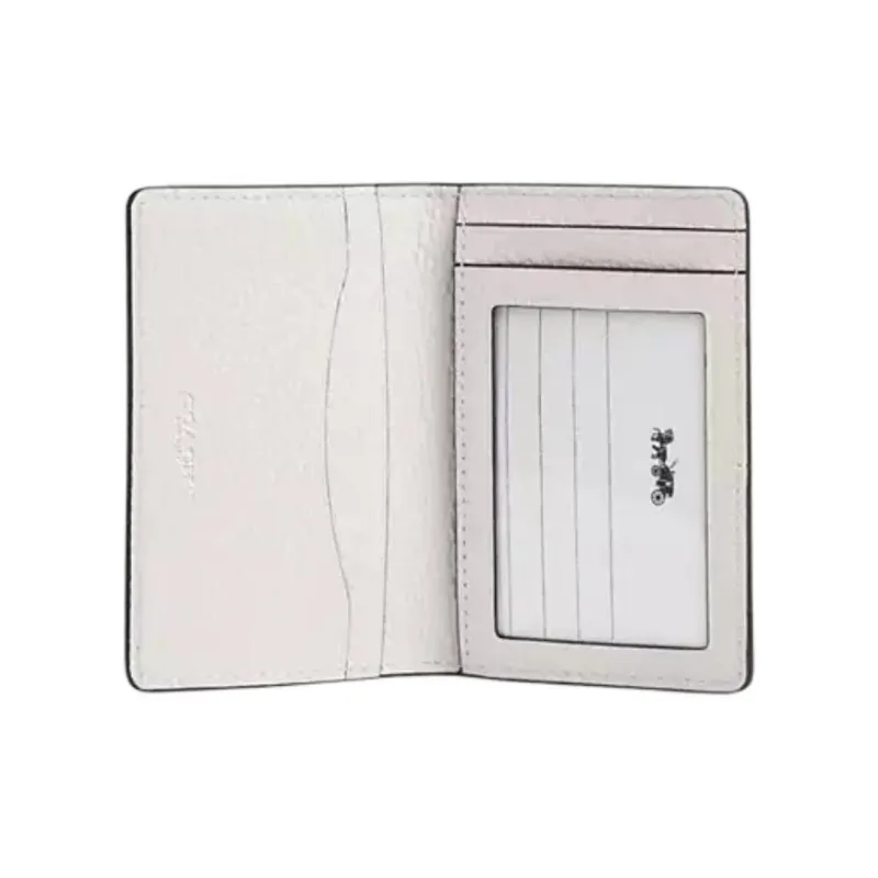 COACH Leather Wallet Men's Beige & Green-1