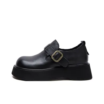 Chibang Loafers Casual Single Shoes 6cm Women's