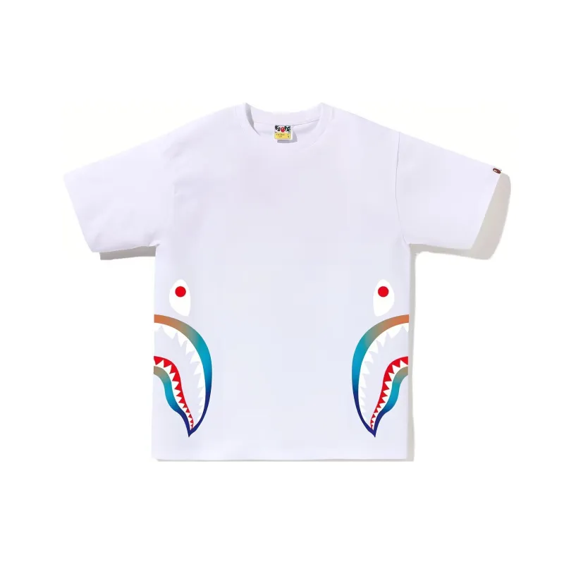A BATHING APE Gradation Side Shark Tee-0