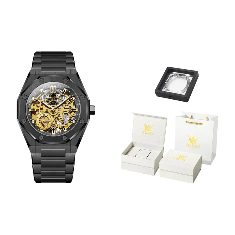 OLEVS Play The Cool Series Mechanical Movement Watch Men's Watches White Dial-8
