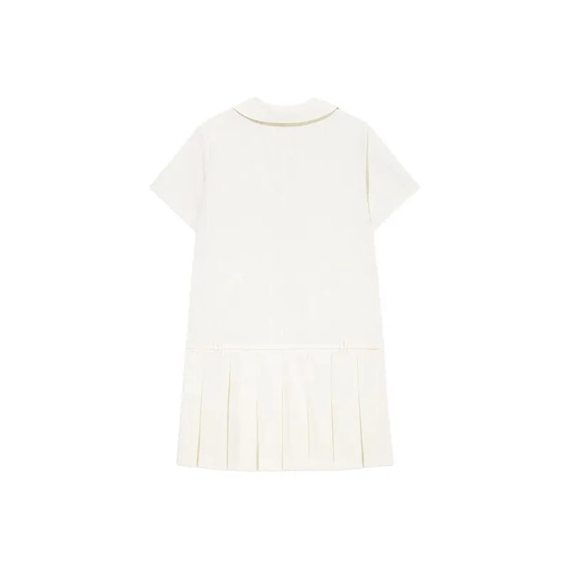COVERNAT Short Sleeved Dresses Women's Ivory White-1