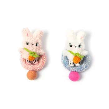 BAIJUAN Plush Hair Clips Women's