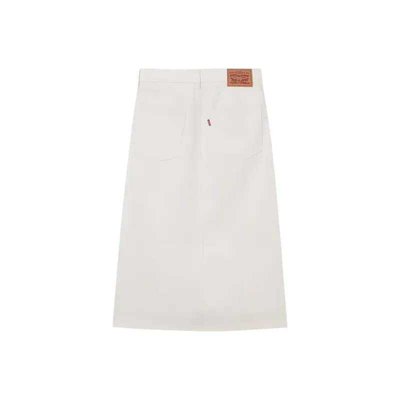 Levi's Denim Long Skirt Women's White-1