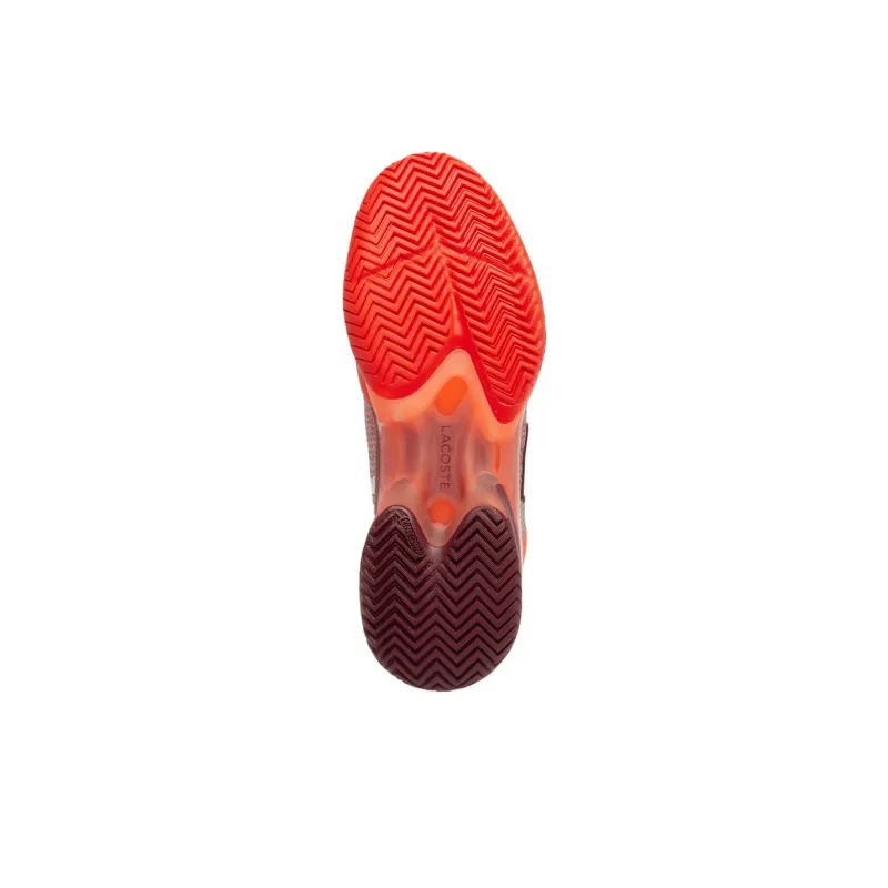 LACOSTE Slip Resistant Low Top Casual Shoes Men's Orange/Fuchsia-5