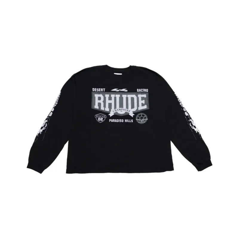 RHUDE Logo print Cotton T shirt-0