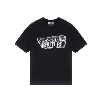 VERSACE JEANS COUTURE Logo print Cotton T shirt