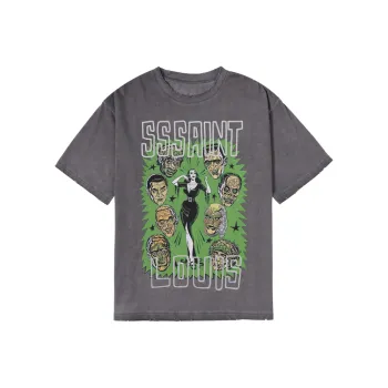 SSSAINT LOUIS T Shirts Unisex Washed Gray