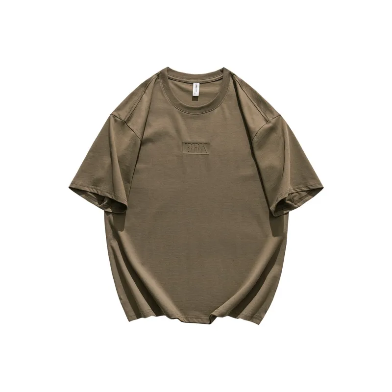 WOOD SOON Cotton Crew Neck Loose Fit Casual Half Sleeve T Shirt Top Unisex-1