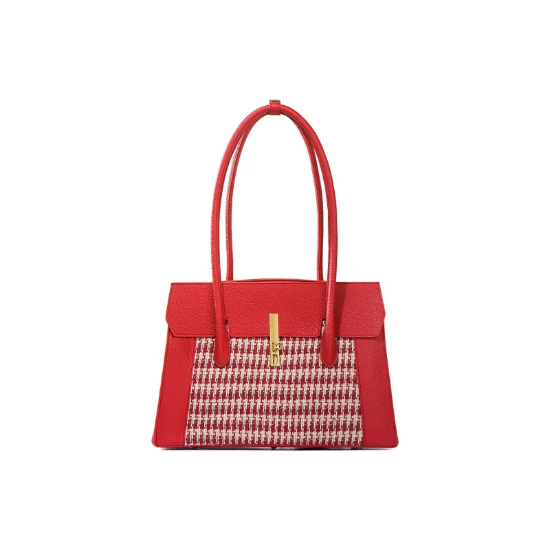 HACIN PU Shoulder Bag Regular Women's Red-5