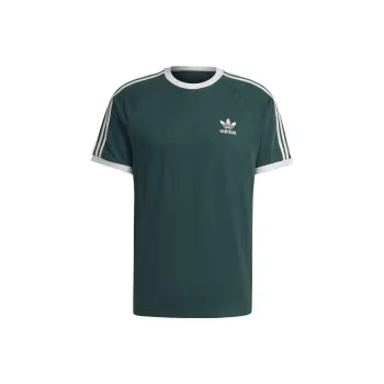 Adidas Originals Shamrock Retro Stripes T Shirt Unisex Mineral Green