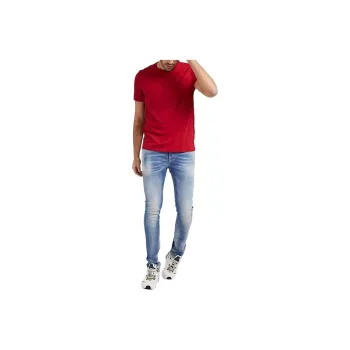 GUESS Embroidered Logo Tee T-Shirt Men's Red