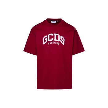GCDS Logo Embroidered Crewneck T Shirt