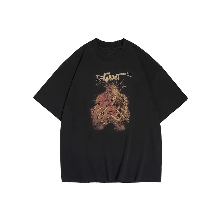 Marvel X XVESSEL X MARVEL/Marvel Co branded Series T Shirts Unisex Black-0