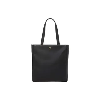 TUMI Leather Tote Bag Shopping Bag Handbag Women's Black