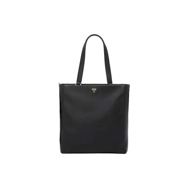TUMI Leather Tote Bag Shopping Bag Handbag Women's Black-0