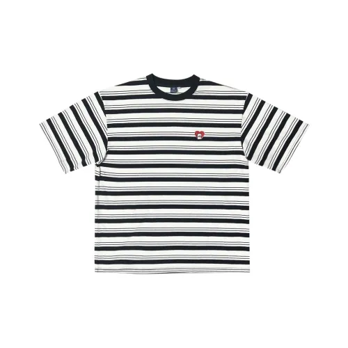 Black Cat Pixel T-Shirts Men Black/White
