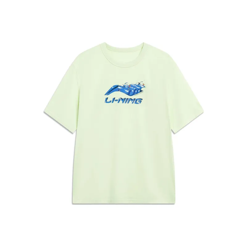LiNing Sports Trend Series T Shirt Men's Light Fruit Green-0