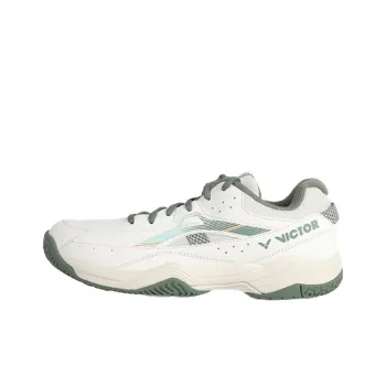 VICTOR Anti Slip And Wear Resistant Support Low Top Badminton Shoes Unisex Distilled White Granite Green