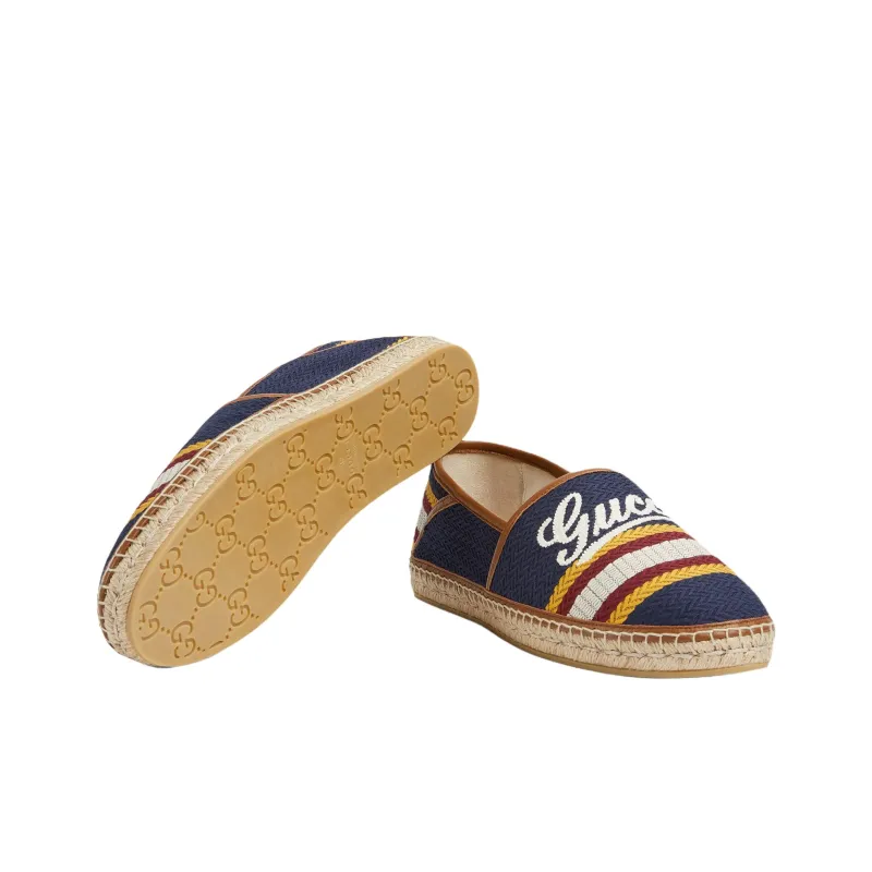 GUCCI Alonso Espadrilles 'Script Blue Multi Color'-5