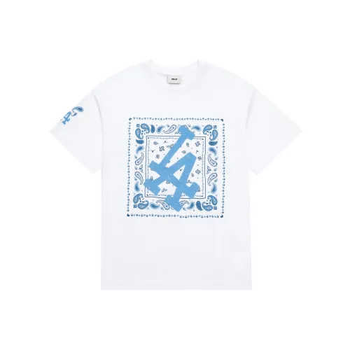 MLB Los Angeles Dodgers Drop Shoulder Sleeve T Shirt Unisex Ecru
