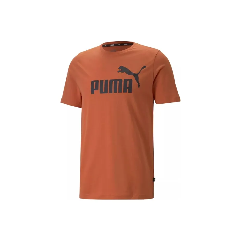 PUMA ESS LOGO TEE S T Shirt Men's Orange-0