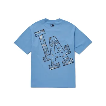 MLB T Shirt Unisex Light Blue Korean Style
