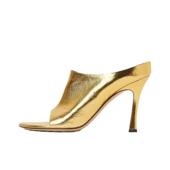 Bottega Veneta Quiet Slide Slippers Women's Gold