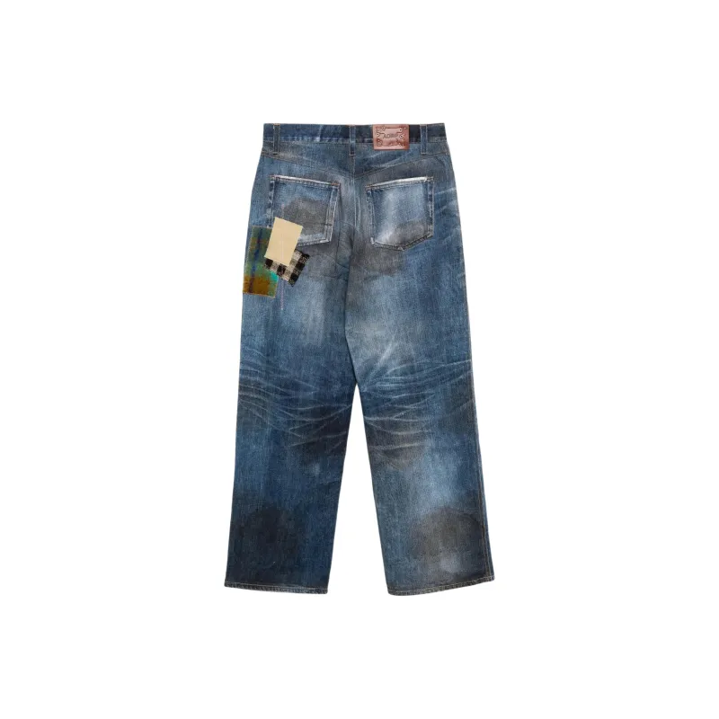 ANDERSSON BELL Patchwork Printed Jeans-1