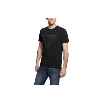 GUESS Eco Embroidered Logo Tee T-Shirt Men's Black