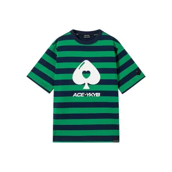 YK&YB T Shirts Unisex Blue Green Stripes