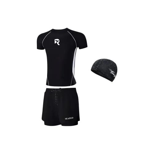 Youyou Swimming Sets Polyester/Elastane Summer Seaside Vacation Beach Unisex Black