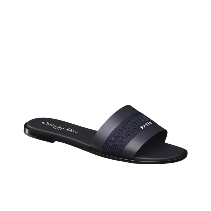 DIOR Dway Abrasion Resistant Slide Slippers Women's Dark Blue-2