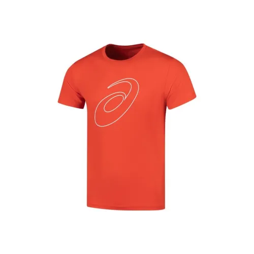 Asics T-Shirts Men Orange Red