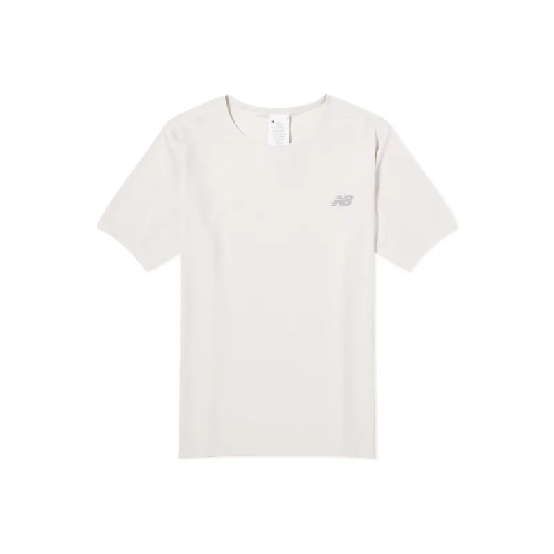 New Balance Athletics Jacquard T Shirts Men Gray-0