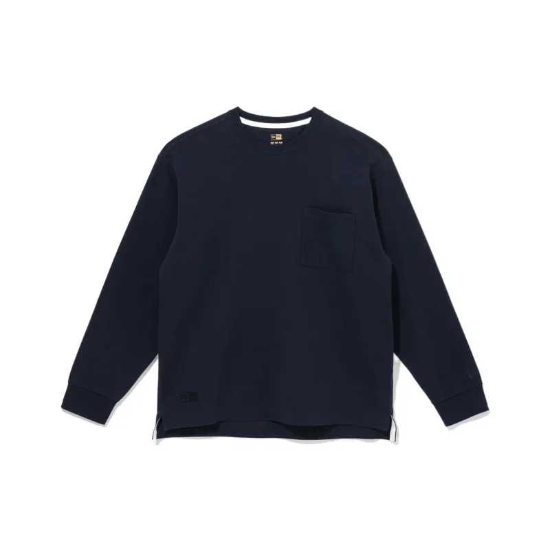New Era SS22 Crew Neck Fitted Long Sleeved T Shirt Unisex Dark Blue-0