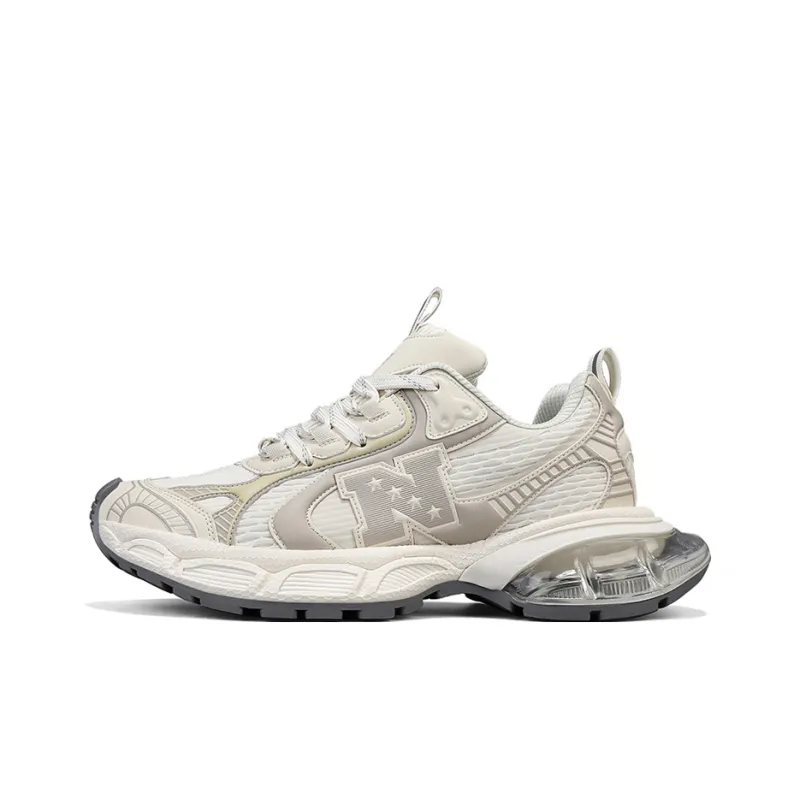 NFL Guoli N Height Increasing Wear-Resistant Breathable Slip-Resistant Low-Top Chunky Sneakers Unisex Beige-0