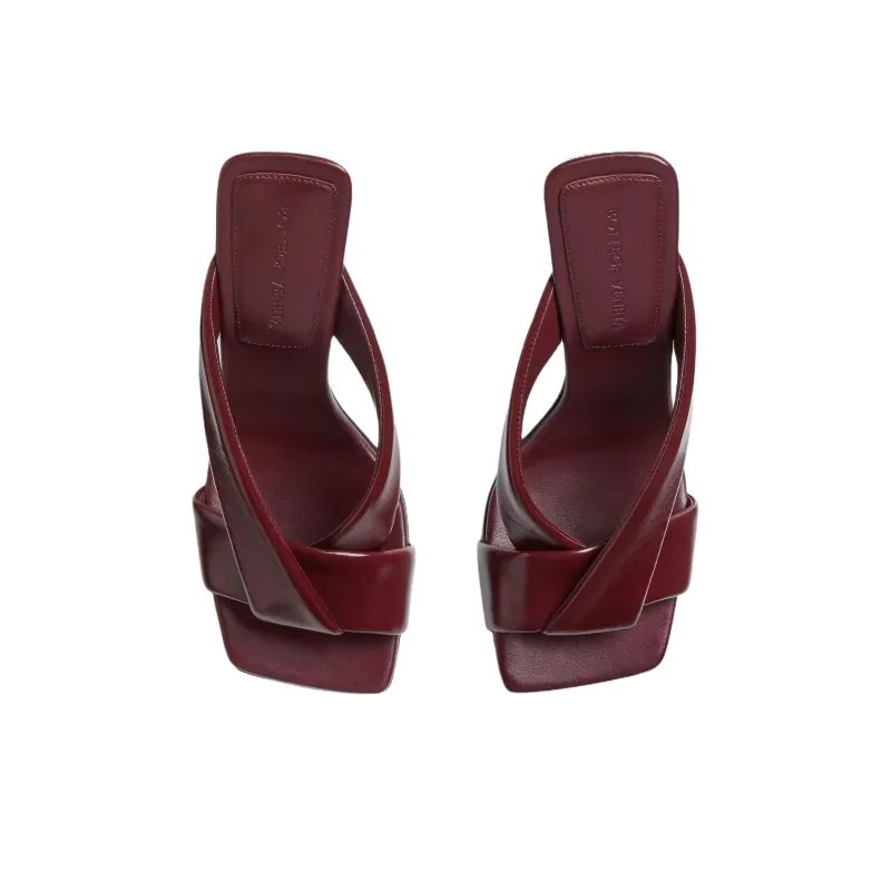 Bottega Veneta Slip Resistant Slide Slippers 9cm Women's Burgundy-2