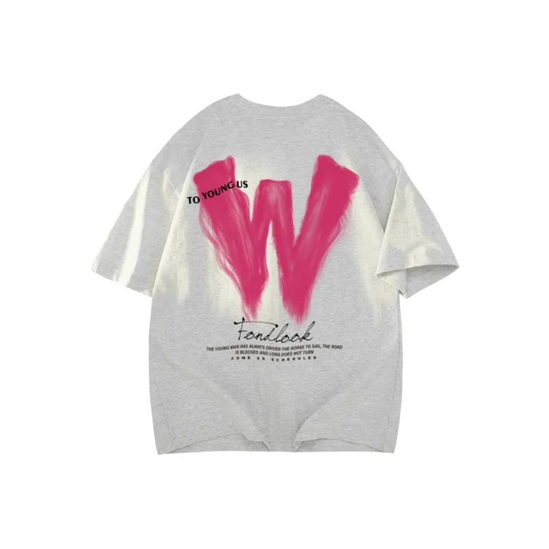 FONDLOOK T Shirt Unisex White Heather Gray-13