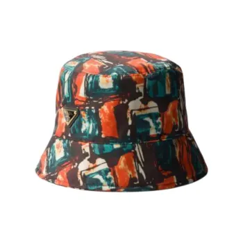 PRADA Recycled Nylon Bucket Hats Women's Orange