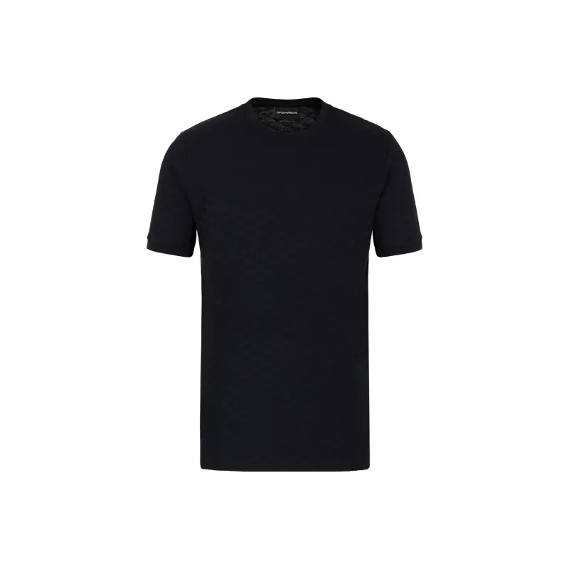 EMPORIO ARMANI Plain Textured T shirt-0