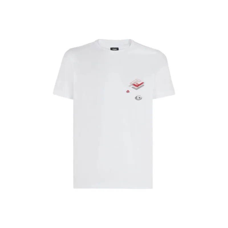 FENDI T Shirts Men White-0