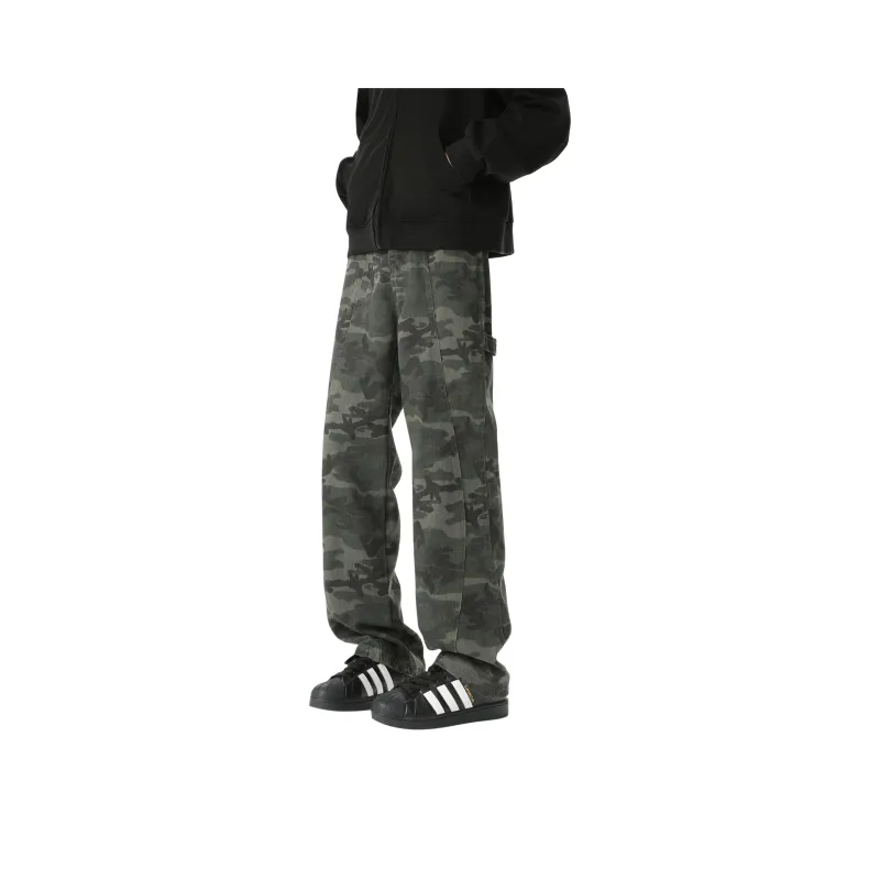 MARK WAFFLE Knitted Sports Pants Unisex Camouflage-0